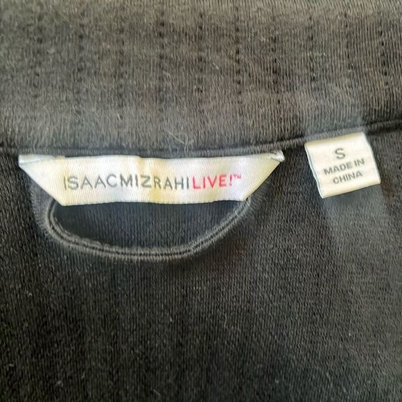 Isaac Mizrahi Mixed Quilted Knit Motorcycle Jacket Size Small - Picture 4 of 6